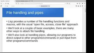 Pipes and file handling in common lisp