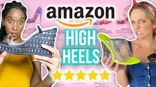 Can We Guess 1 vs 5 Star Amazon High Heel Shoes?!