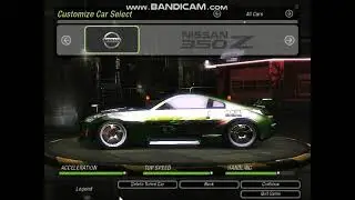 How to make Rachels car nissan 350Z in NFSU2