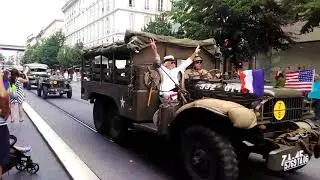 Парад Американской военной техники в Ницце. Смотреть до конца.