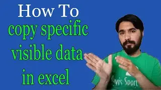 How to copy specific visible data in excel