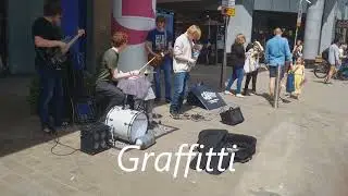 Graffiti doing a cover of (Hard to Explain)  by The Strokes.