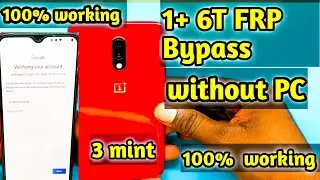oneplus 6t FRP remove 2023  || one plus 6t FRP Bypass without PC