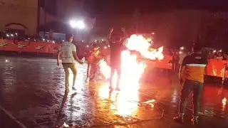 Ktm bike caught fire during stunt show_never seen stunts on Ktm duke.