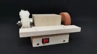 How to Make a Bench Grinder and polisher - diy homemade tool using dc motor