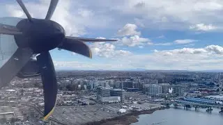 DASH 8 Q400 Onboard Landing | Vancouver International Airport YVR