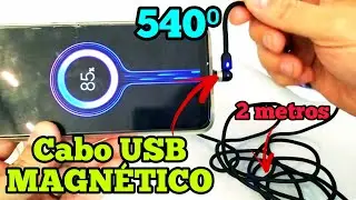 Cabo USB MAGNÉTICO 3 em 1 UNIVERSAL