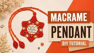 КУЛОН МАКРАМЕ "Семя жизни". MACRAME PENDANT "The Seed of Life".