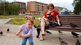 Внучка Юля и голуби(Пятлин-Печора)