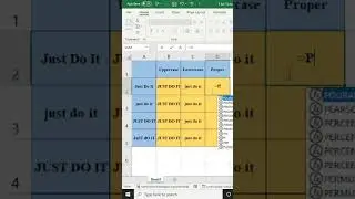 Upper, Lower & Proper Functions  in Excel 