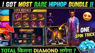 Finally I got hip hop bundle in 1000 diamond only/hall of elite free fire- part 2
