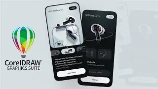 UI/UX Design | Mobile App UI Design in CorelDraw | KH Graphics | EP1
