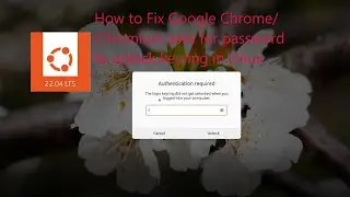 How to Fix Google Chrome asks for password to unlock keyring in 