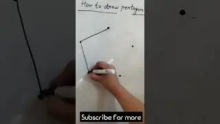 How to draw pentagon shape | pentagon with dot 
