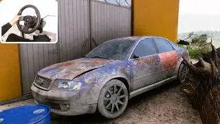 Rebuilding Abandoned AUDI RS6 2003 - Forza Horizon 5 (Steering Wheel ) Gameplay