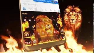 Fire Lion Animated Keyboard Android Theme