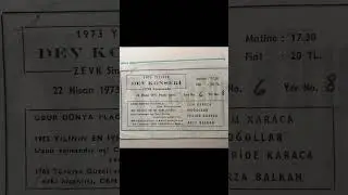 #CemKaraca #Moğollar - Konser Bileti 1973