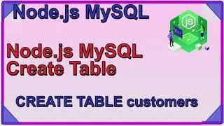 Node js MySQL Create Table