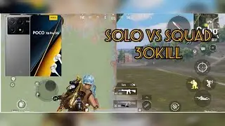تست گوشی poco x6 pro در پابجی موبایل مپ ارنگل سولو اسکواد