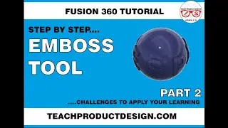 FUSION 360- How to create an EMBOSS on a SPHERE using the REPLACE FACE feature. Simple step by step!