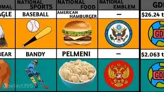 Comparison :- USA Vs Russia #shots #usa #russia #top #comprison #shorts #viral #countryball #facts