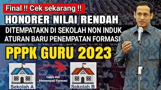 🔴Final !! Guru Nilai Rendah Bisa lolos Dan di tempatkan disekolah Non Induk PPPK Guru 2023,