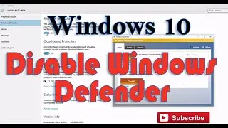 How to disable Windows Defender on Windows 10