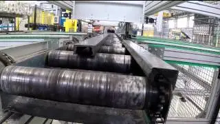 Impianto accumulo profili lineari Line for steel profiles accumulating