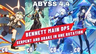 Abyss 4.4 Bennett Hypercarry with C0 Xianyun and C0 Furina Bottom Half 118s Genshin Impact