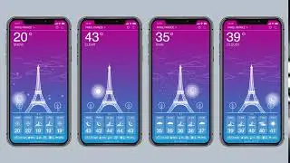 Motion Graphics - Weather App Design - Night Screens