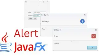 #2  JavaFX Tutorial  - How to Use Alert Messages (Information & Error Alerts)