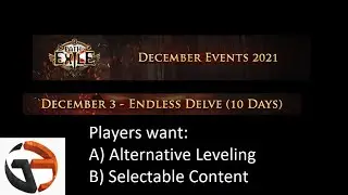 [POE Endless Delve] Alternative leveling and player dictated content
