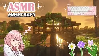 ASMR | Minecraft ♡ - Bridge build + naming axolotls 🌸 | Whispered and keyboard sounds 🤍