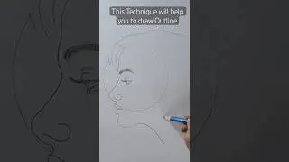 Satisfying Portrait Drawing with Circle #art #drawing #shortsfeed #portrait #satisfying #shorts