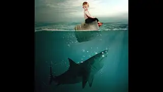 Photoshop Photo Manipulation Tutorial : Boy & Shark - Under Water