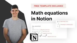 Math equations in Notion | Notion equations for maths, physics & computer science