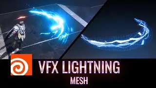 VFX Lightning Weapon Slash Mesh  - Houdini