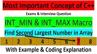 Second Largest Number in array & C++ INT_MIN macro