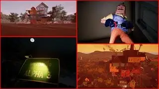 Hello Neighbor - (Alpha 1, 2, 3 & 4) All Trailers! - HELLO NEIGHBOR EVOLUTION.