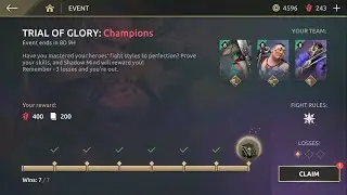 Shadow Fight Arena event Trial of Glory: Champions √