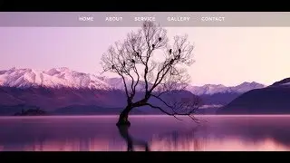 Transparent Header Navigation bar Using HTML & CSS | Transparent Navbar Using only CSS Background