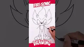 We create a Cartoon character Fire Sonic #drawing #coloring #draw #toddlers #cartoon