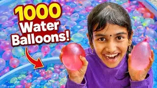1000 Water Balloons in Pool 🎈😱 Ammu Had So Much Fun😍 