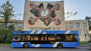 Санкт-Петербург.Поездка на троллейбусе №50 ул.Шаврова - Тихорецкий проспект,6