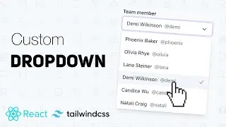 Tailwind Dropdown Menu React Component use Typescript