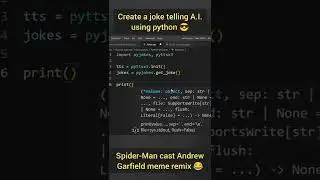 Create an A.I. using python which makes you laugh 🤣 Andrew Garfield meme remix 😍 
