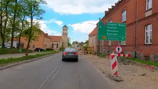 Dobre miasto - Lidzbark Warmiński - trasa samochodem. 2024  4K