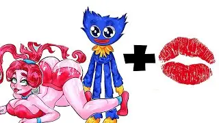 Mommy Long Legs and Huggy Wuggy + kiss = ??? Poppy Playtime Animation №27