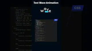 CSS Text Wave Animation || CSS wave Effect 