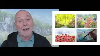 Watercolor gardens, how to paint in FREE style step by step. - learn Watercolor Painting